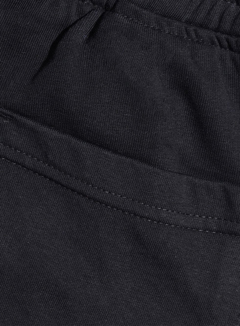 Black Melton Cargo Short - Khotwh